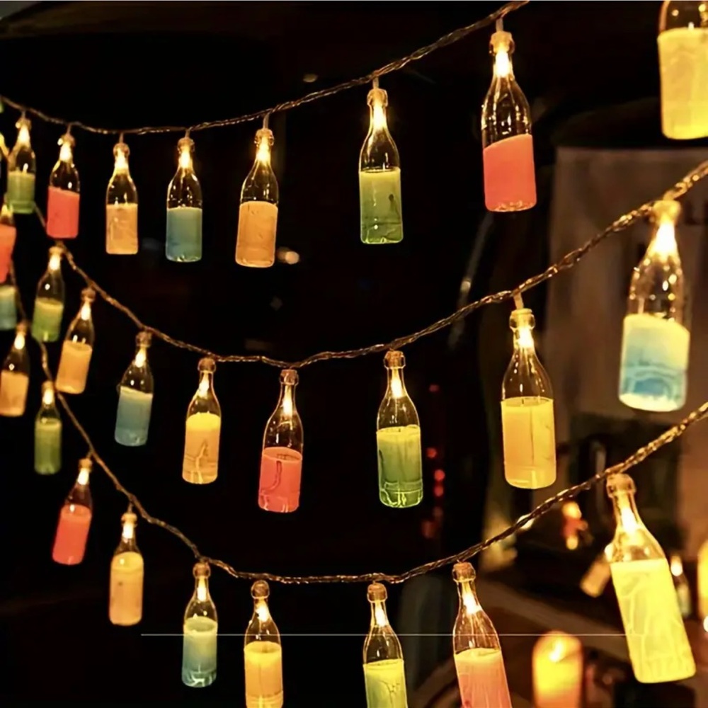 String Lights, Colorful Crackle Bottle String Lights, NEW, Party Perfect…